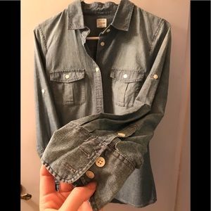 Jcrew denim light wash button down